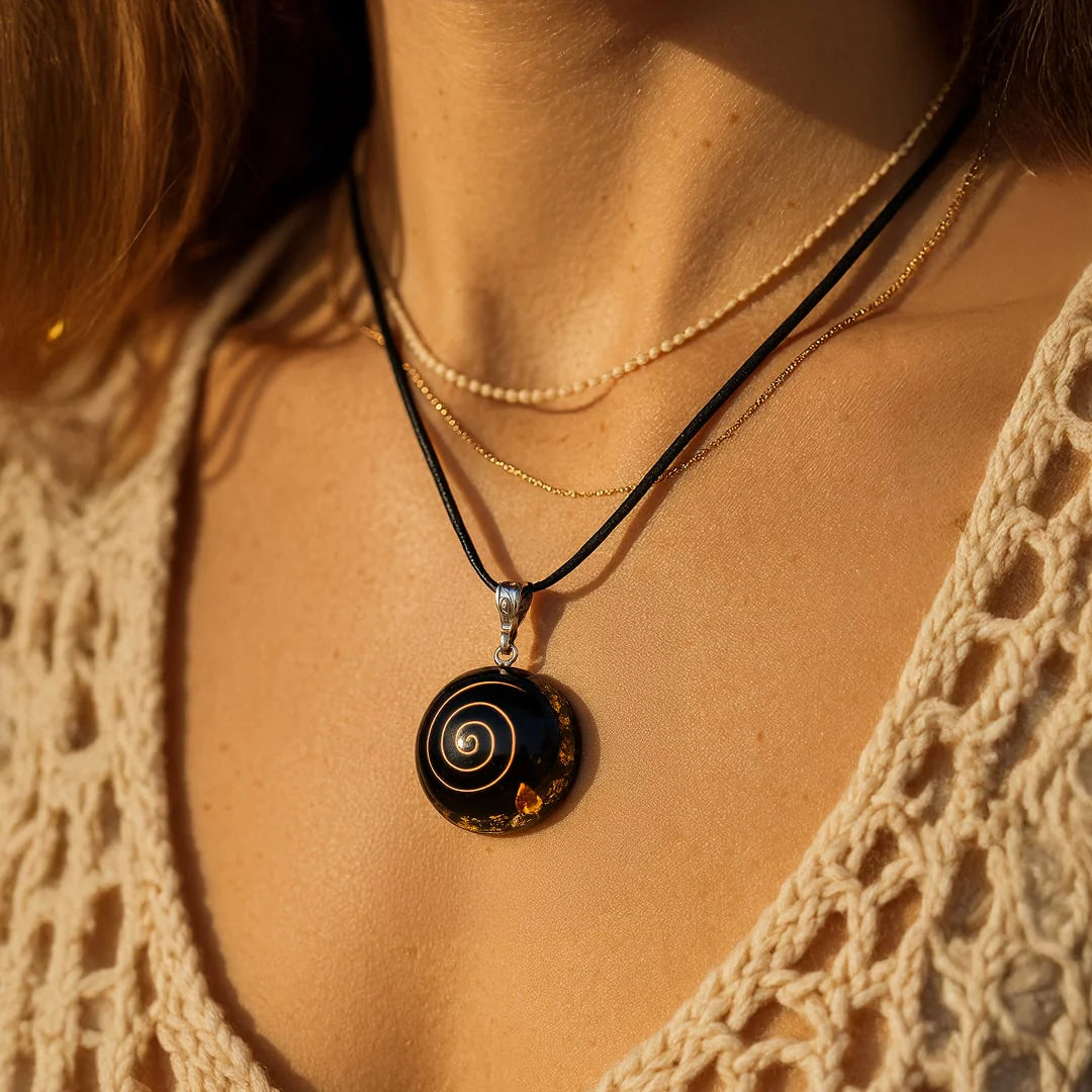 Pendentif Orgonite en Obsidienne Noire - Énergies Protectrices