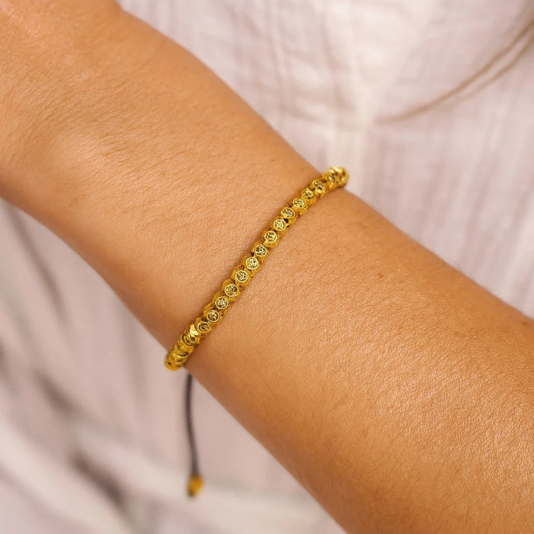 Bracelet en Perles Facettées - Sérénité Tibétaine