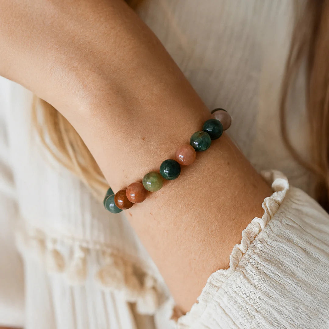 Bracelet en Agate Indienne - Sérénité Profonde