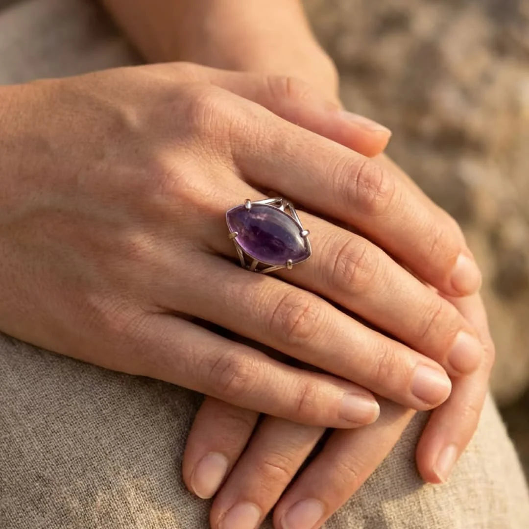 Bague Ajustable en Pierre Naturelle - Neya