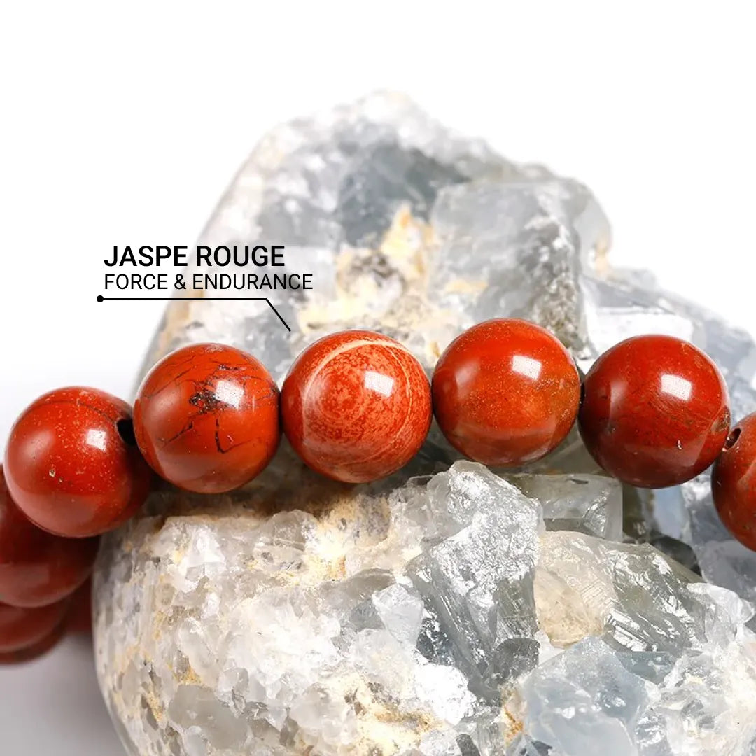 Bracelet "Vitalité" en Jaspe Rouge