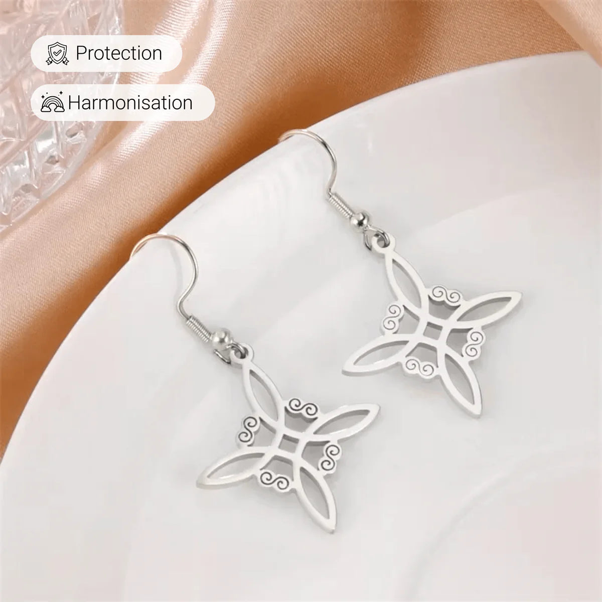 Boucles d'Oreilles "Charme Protecteur" en Noeud de Sorcière