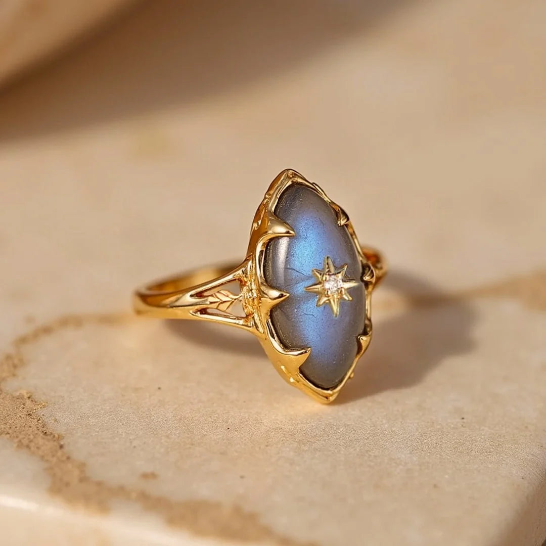 Bague en Labradorite & Argent - Etoile Sereine