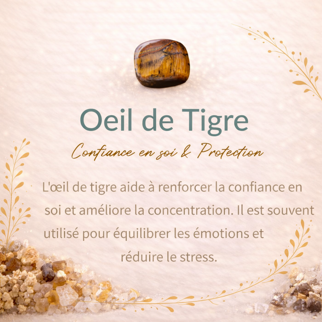 Pendentif en Œil de Tigre - Force Solaire