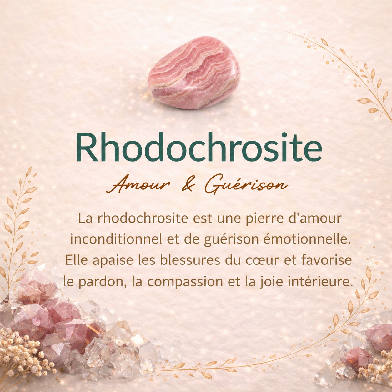 Collier en Rhodochrosite - Reine de Douceur