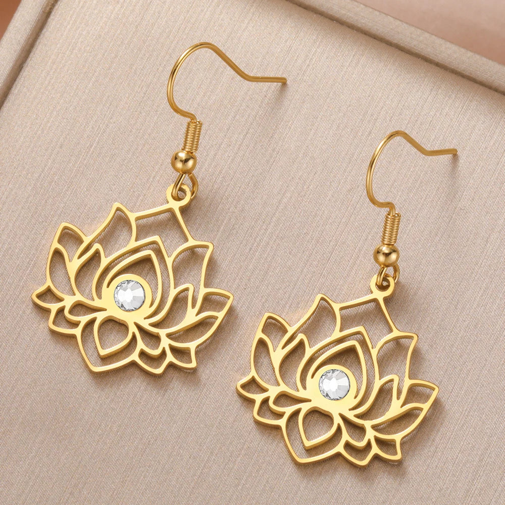Boucles d'Oreilles "Elan du Lotus"