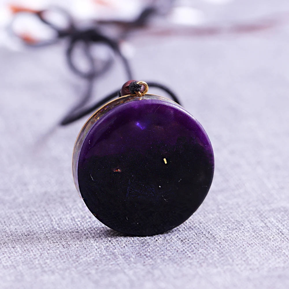 Pendentif Orgonite en Turquoise & Oeil de Tigre - Sri Yantra