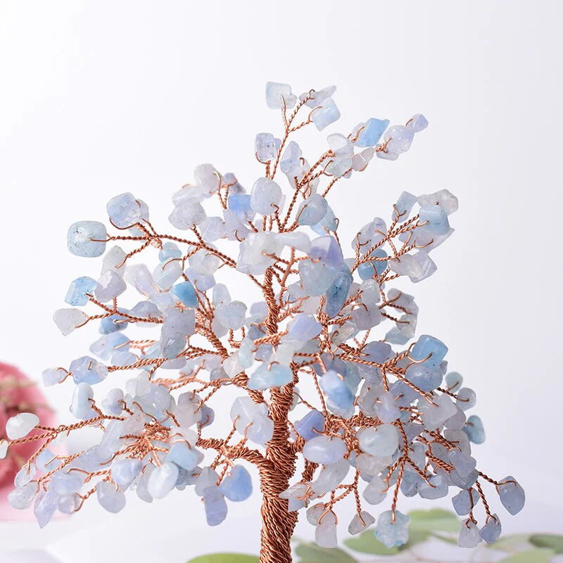 Arbre en Aigue-Marine & Agate - Chance Opportune