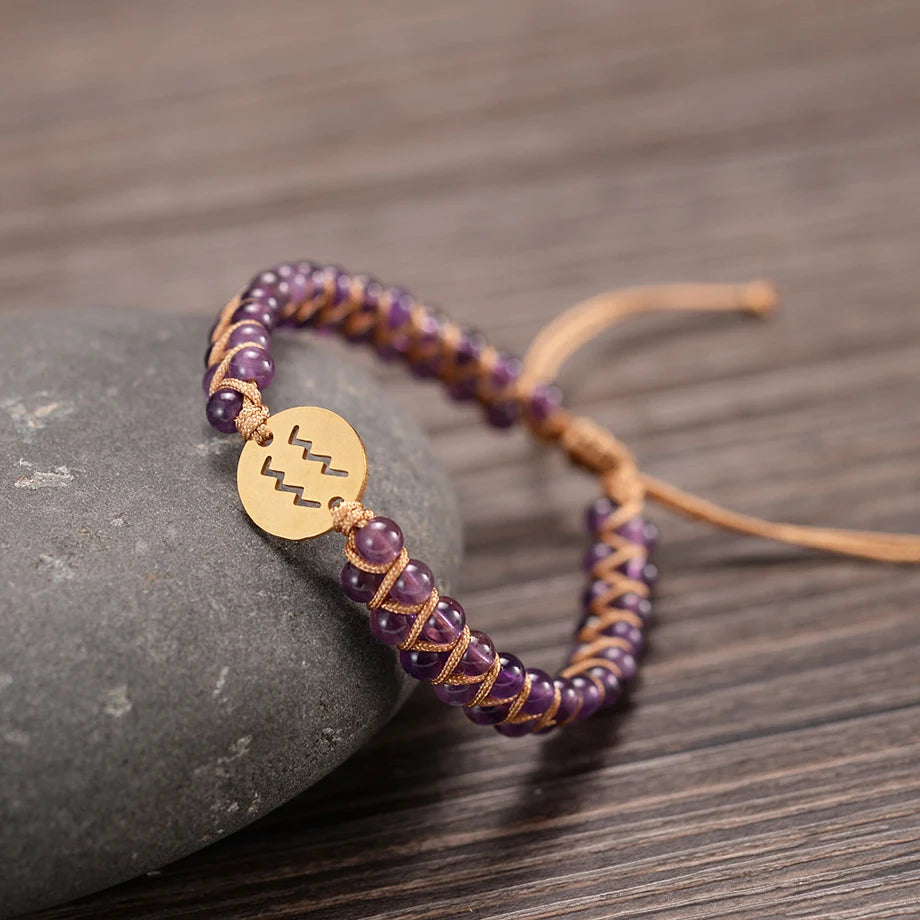 Bracelet "Signes du Zodiaque" en Pierres Naturelles