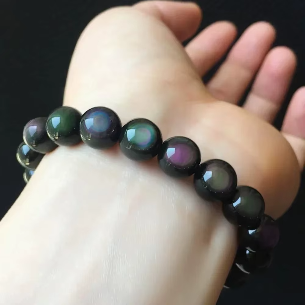 Bracelet "Chemin Sacré" en Obsidienne Œil Céleste