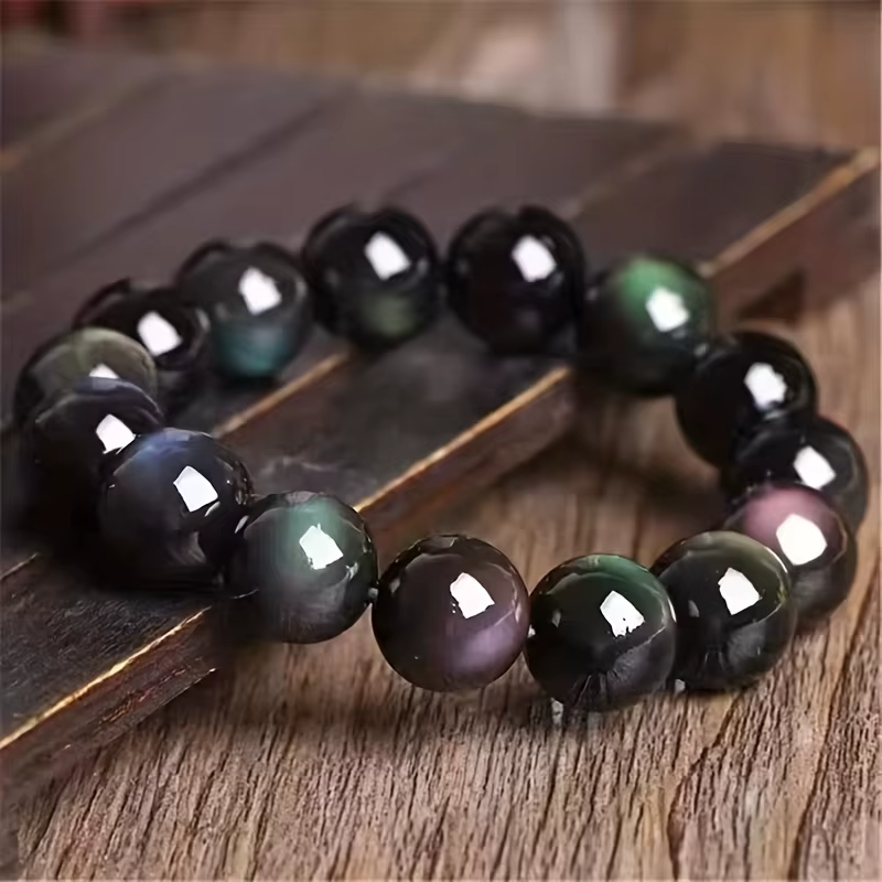 Bracelet "Chemin Sacré" en Obsidienne Œil Céleste