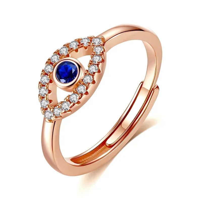 Bague Ajustable "L’Œil Bleu"