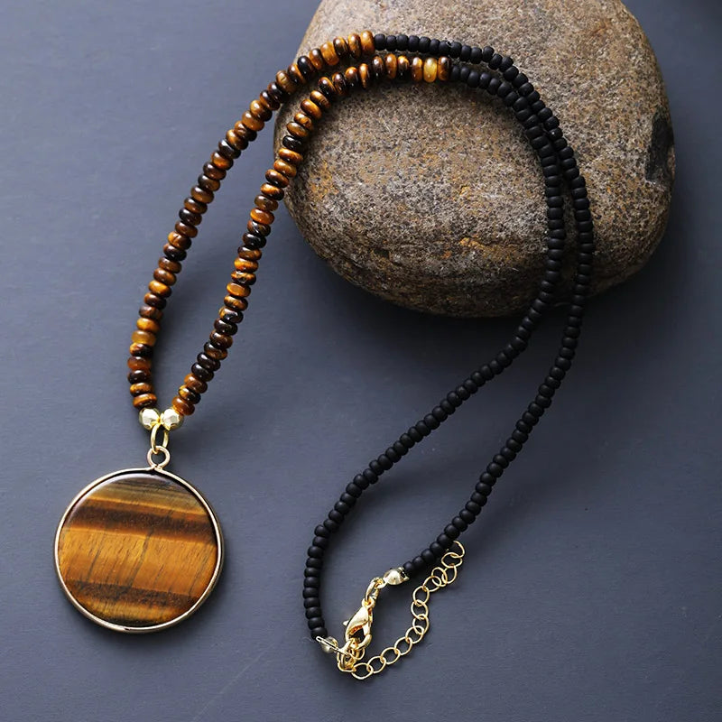 Collier "Energie Cosmique" en Pierres Naturelles