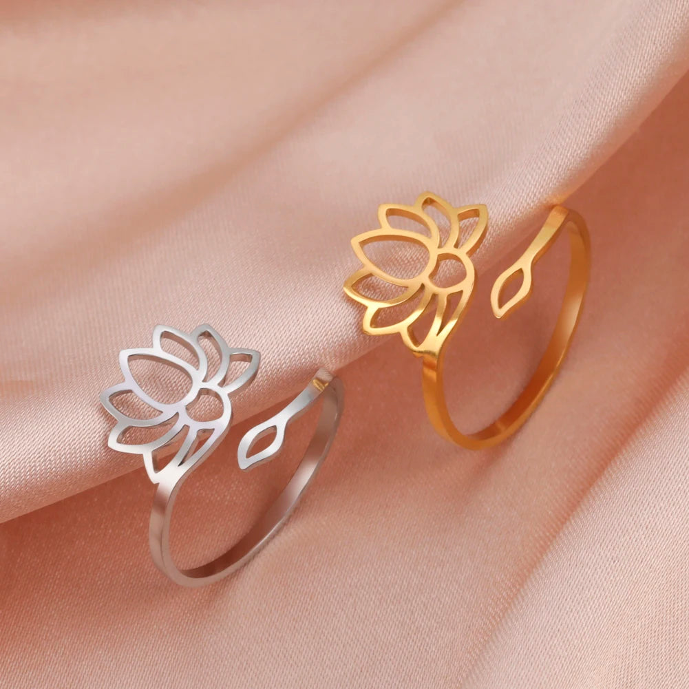 Bague Ajustable "Lotus Sacré"