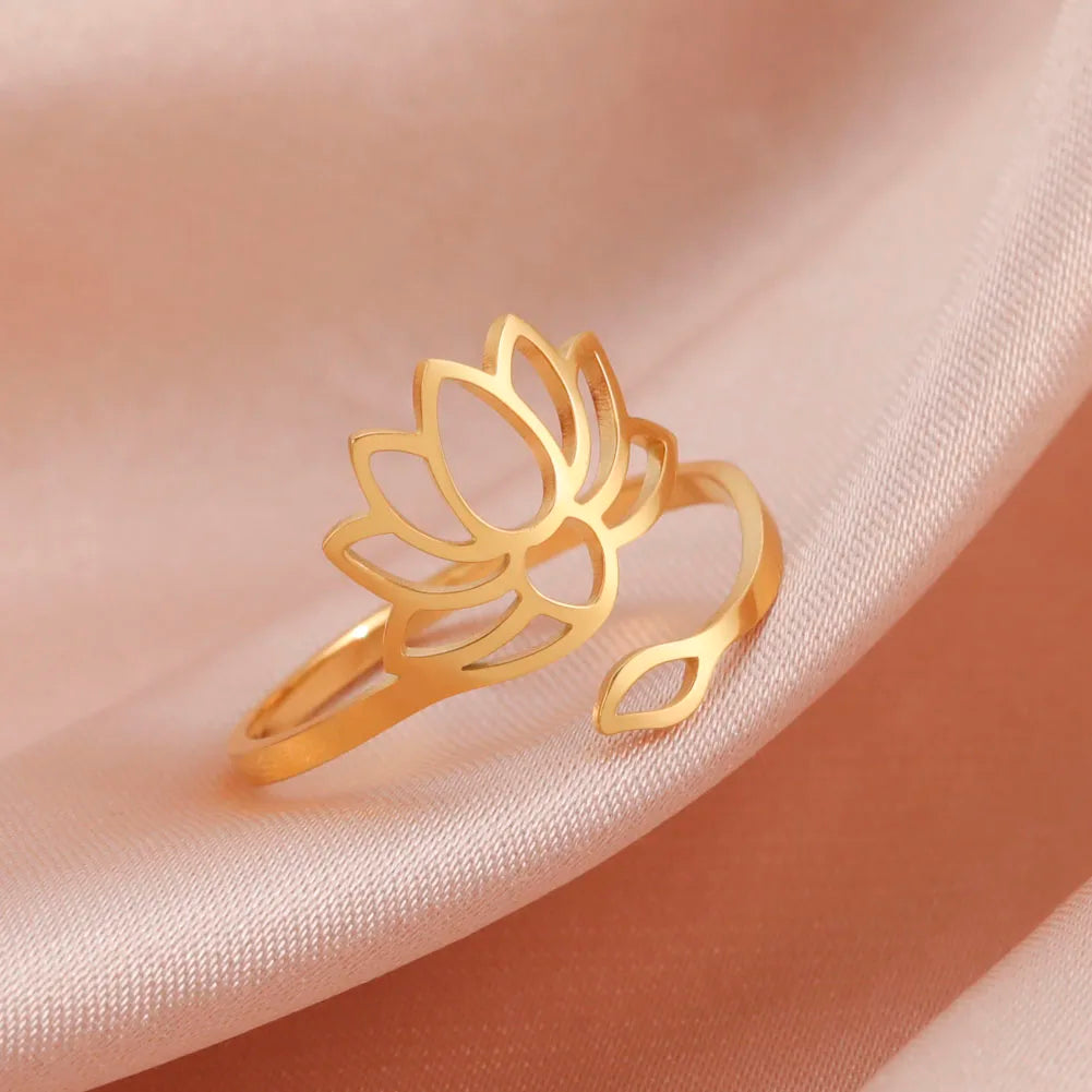 Bague Ajustable "Lotus Sacré"