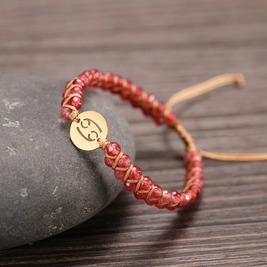 Bracelet "Signes du Zodiaque" en Pierres Naturelles