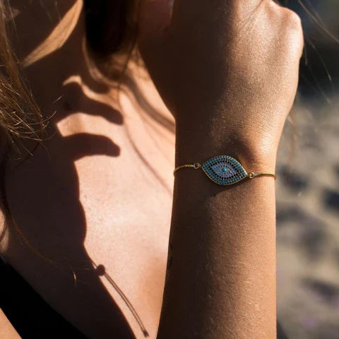 Bracelet Protection du Mauvais Œil - Oeil Bleu de Nazar Boncuk