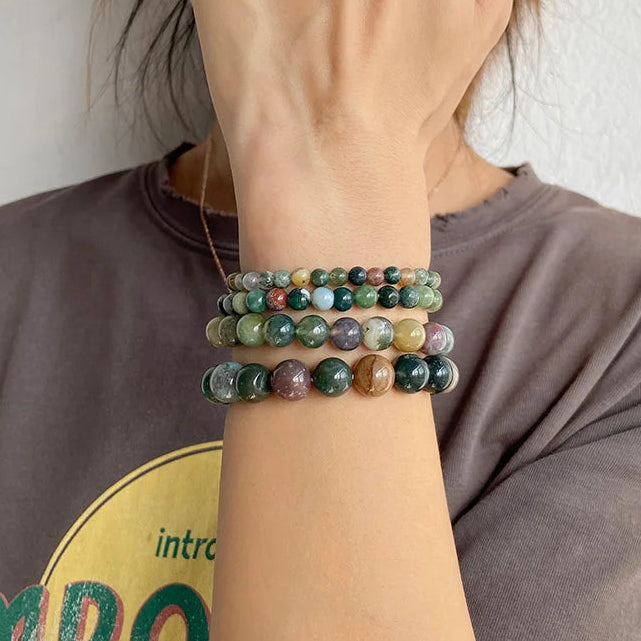 Bracelet en Agate Indienne - Sérénité Profonde