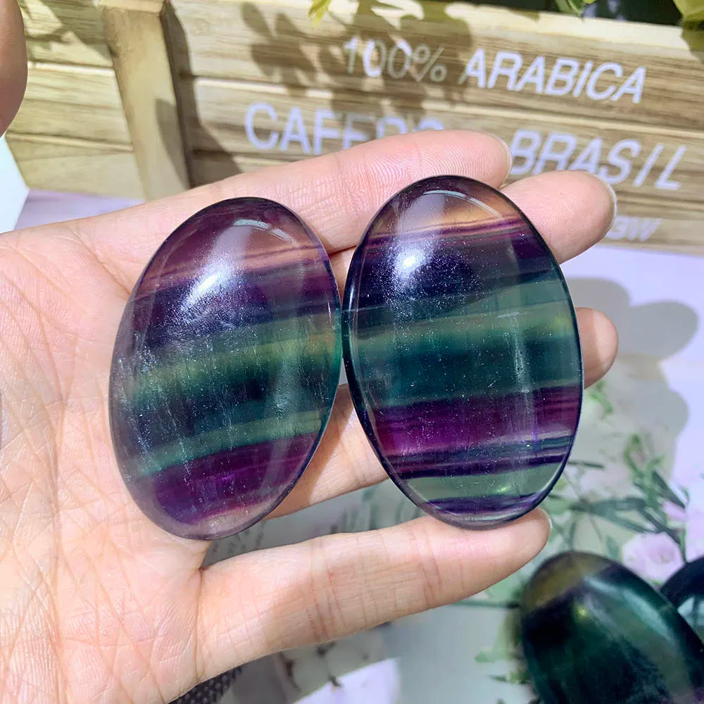 Galet en Fluorite Arc en Ciel - Mémoire & Concentration