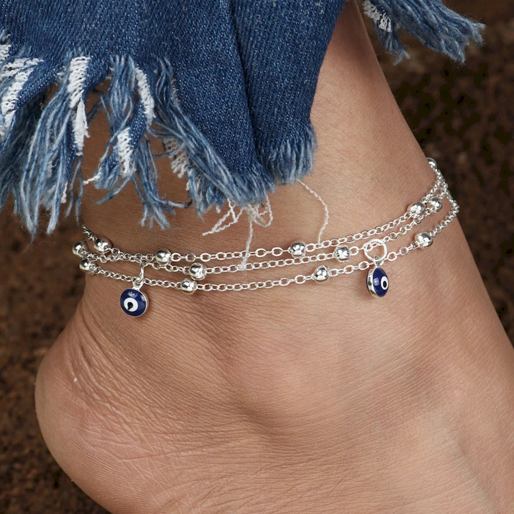 Bracelet de Cheville - Oeil Bleu