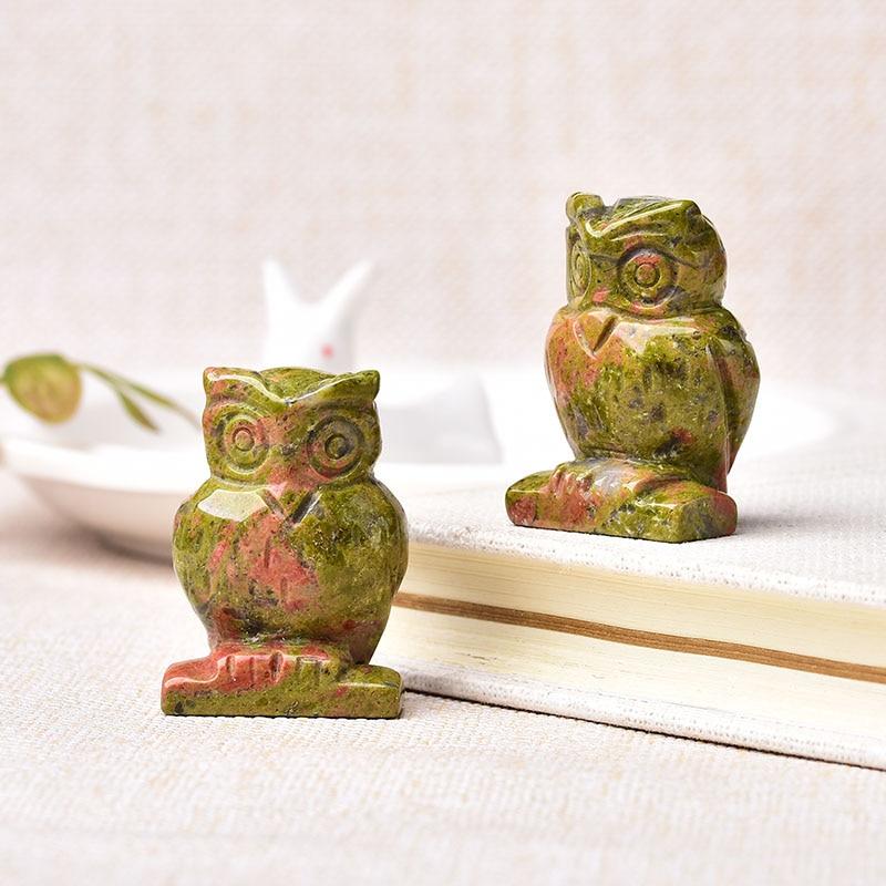 Animal Totem Chouette en Pierre Naturelle