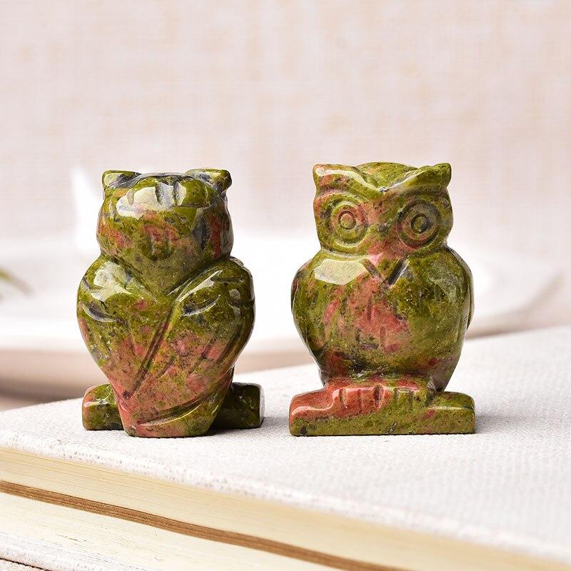 Animal Totem Chouette en Pierre Naturelle