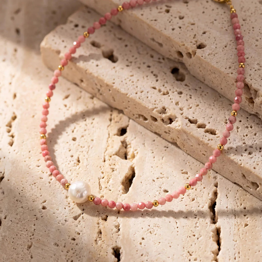Collier en Rhodochrosite - Reine de Douceur