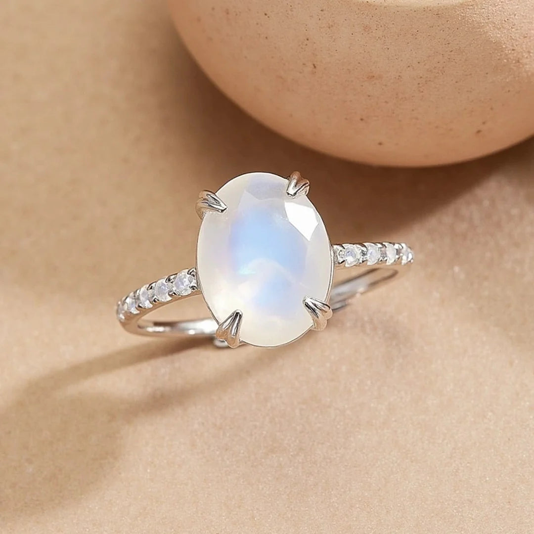 Bague Ajustable "Marici" en Pierre de Lune