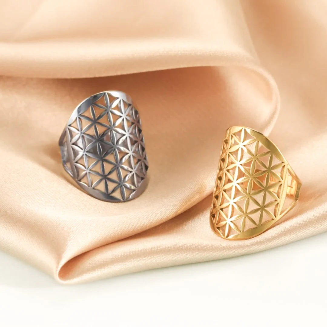 Bague Ajustable "Fleur de Vie"