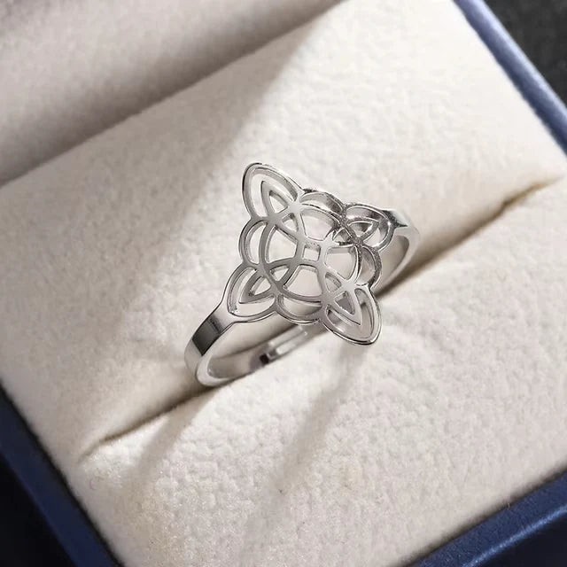 Bague Ajustable "Bouclier Originel" - Noeud de Sorcière