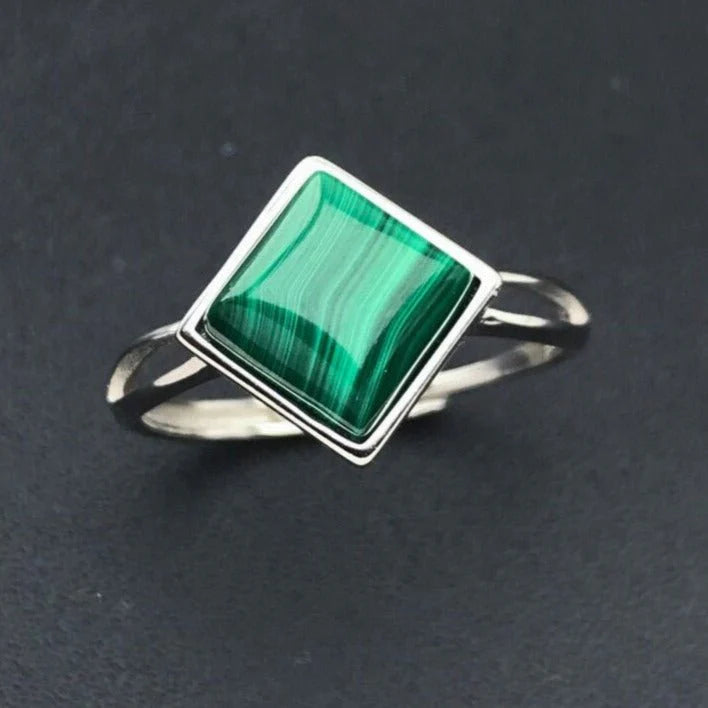 Bague en Malachite Naturelle - Vitalité Intérieure
