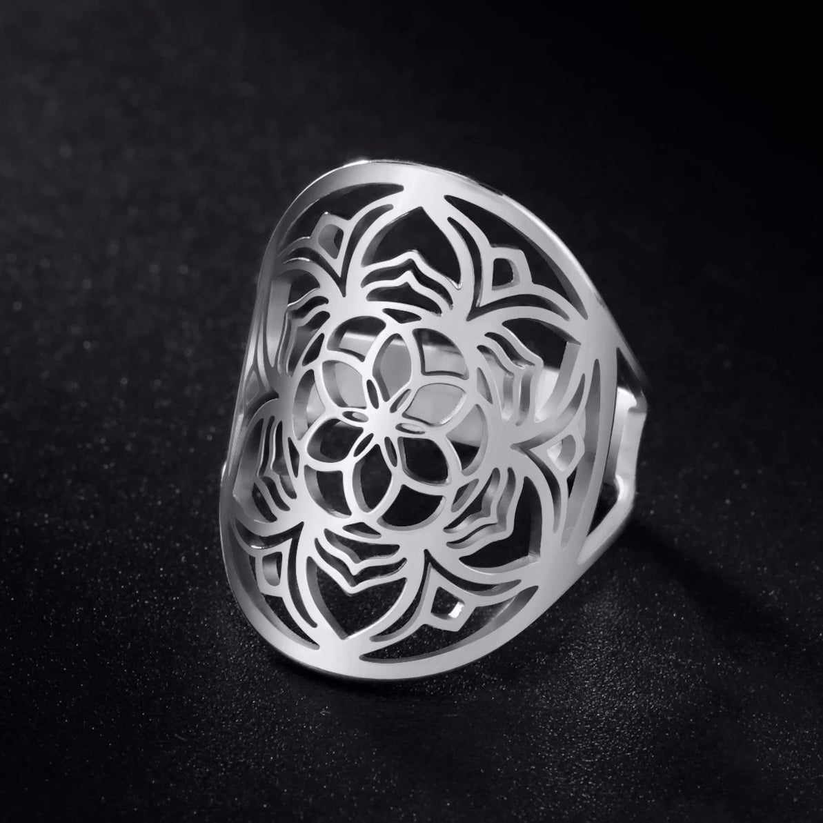 Bague Ajustable "Fleur de Mandala"