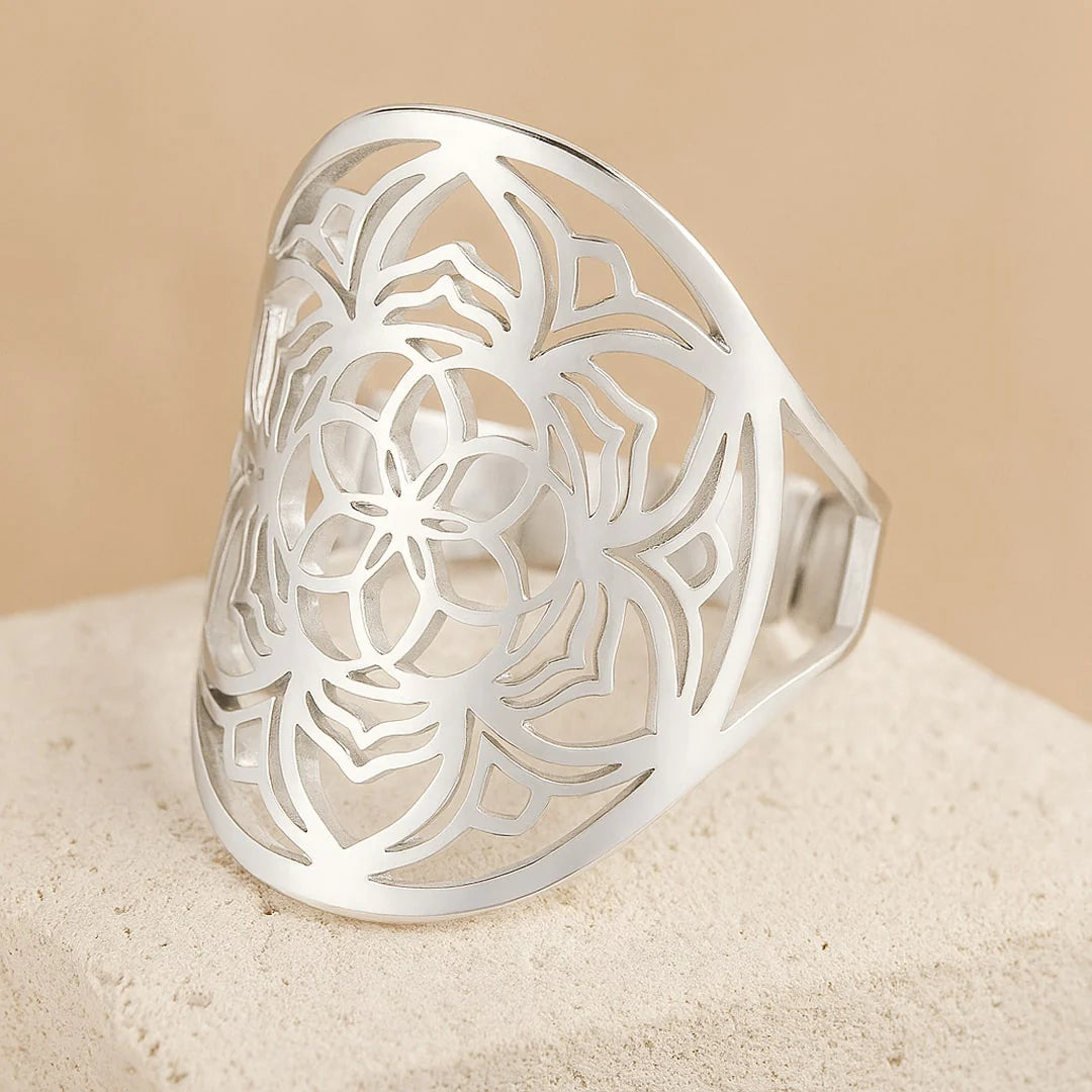Bague Ajustable "Fleur de Mandala"