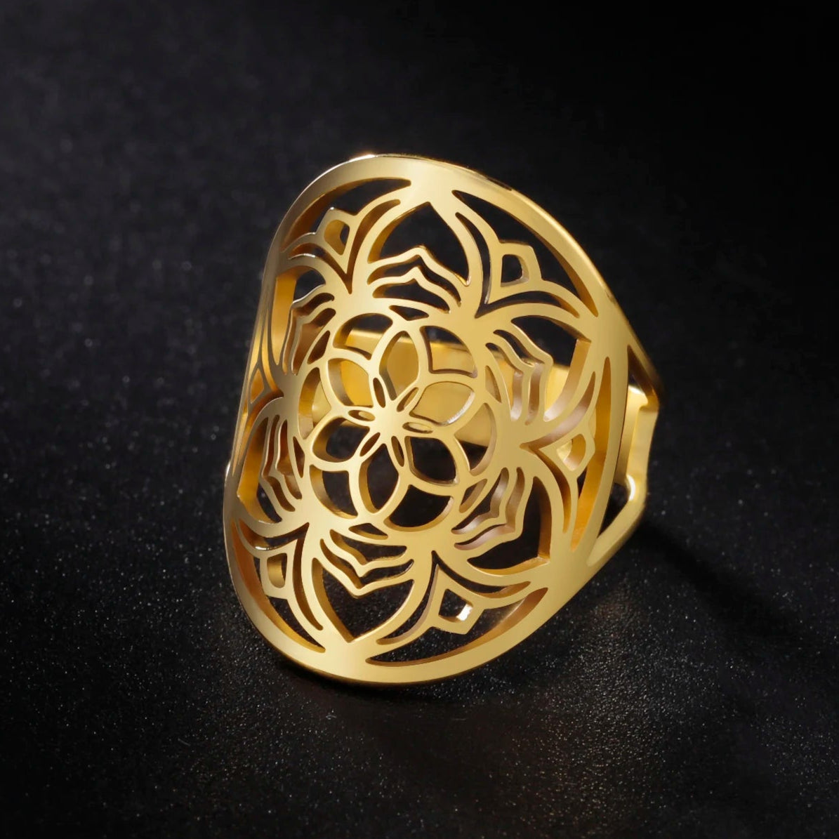 Bague Ajustable "Fleur de Mandala"