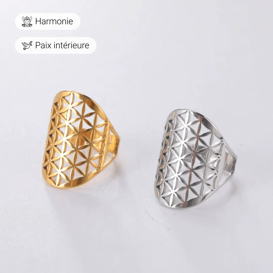 Bague Ajustable "Fleur de Vie"