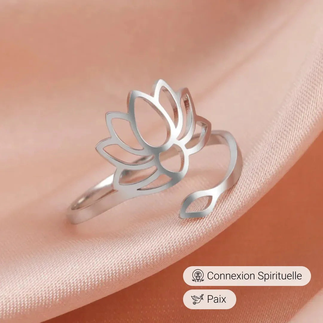 Bague Ajustable "Lotus Sacré"