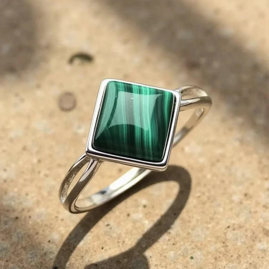 Bague en Malachite Naturelle - Vitalité Intérieure