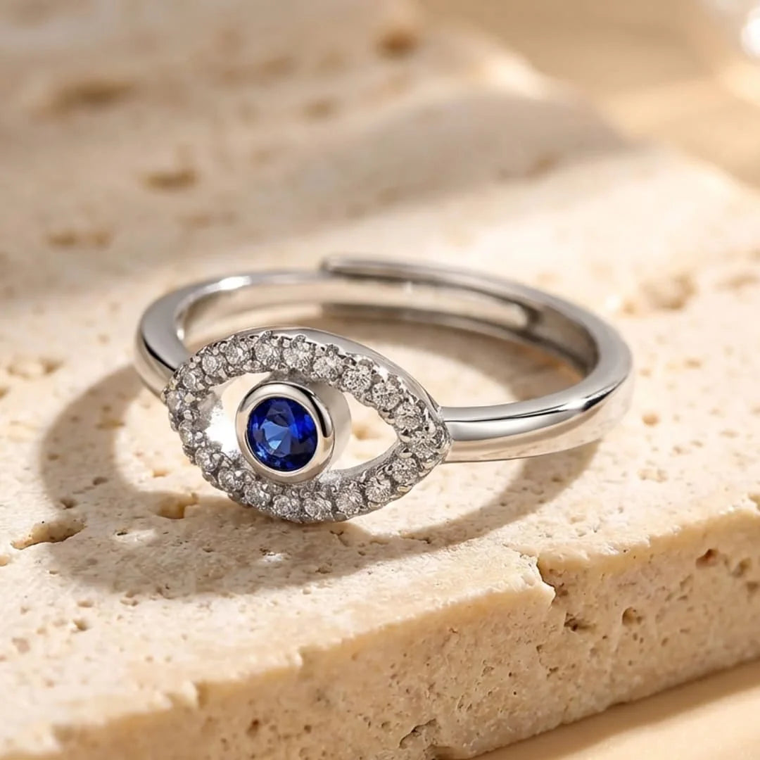 Bague Ajustable "L’Œil Bleu"