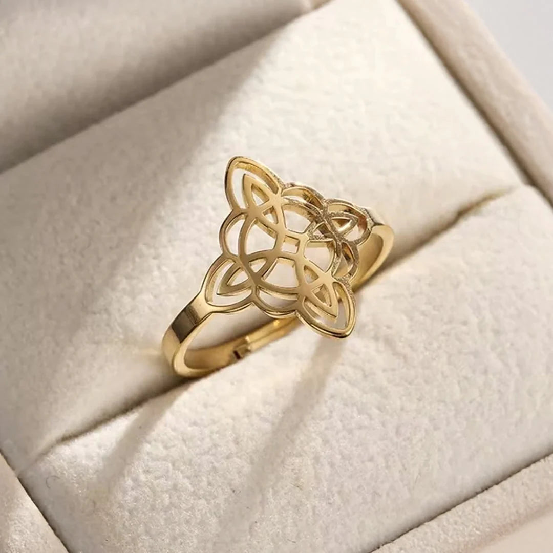 Bague Ajustable "Bouclier Originel" - Noeud de Sorcière