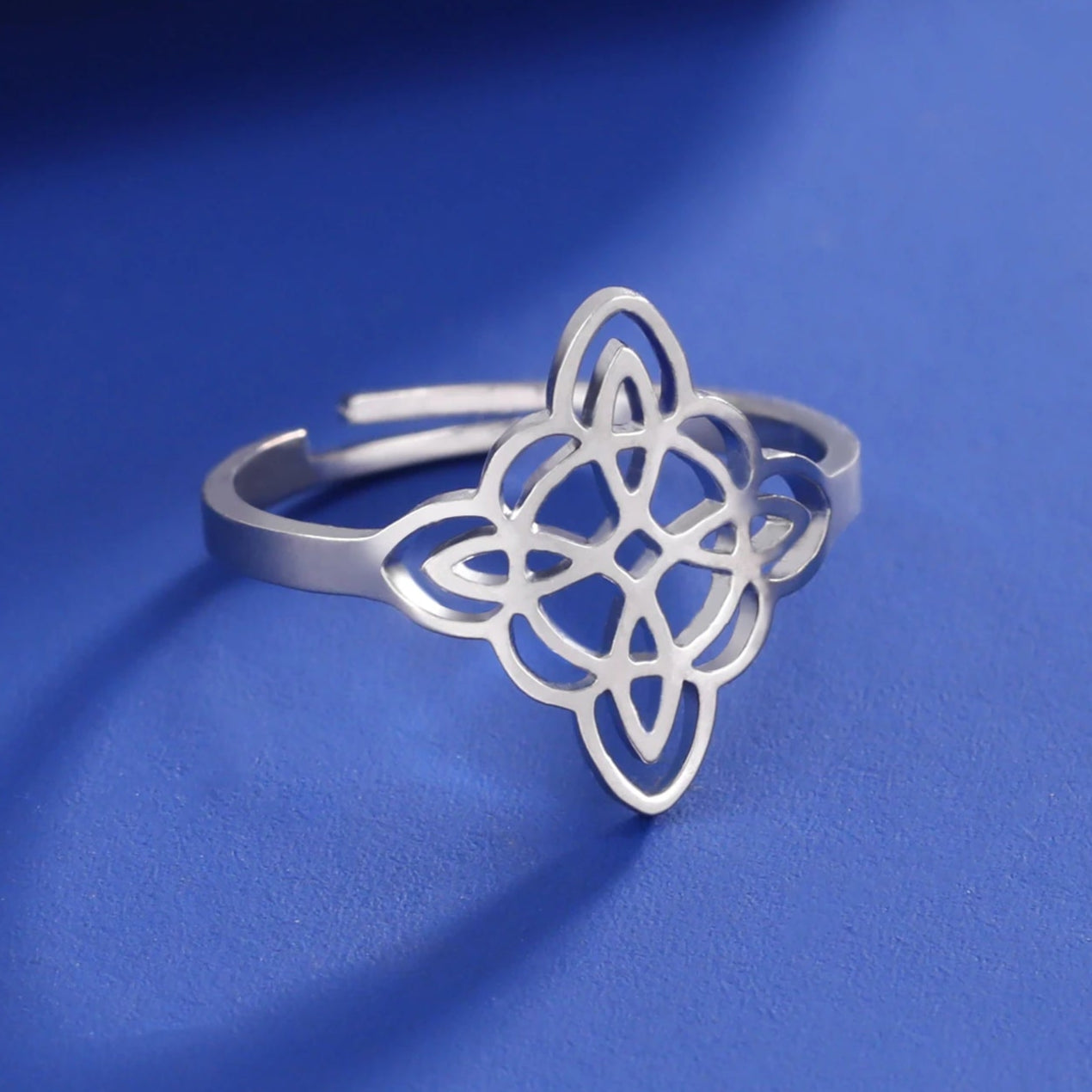 Bague Ajustable "Bouclier Originel" - Noeud de Sorcière