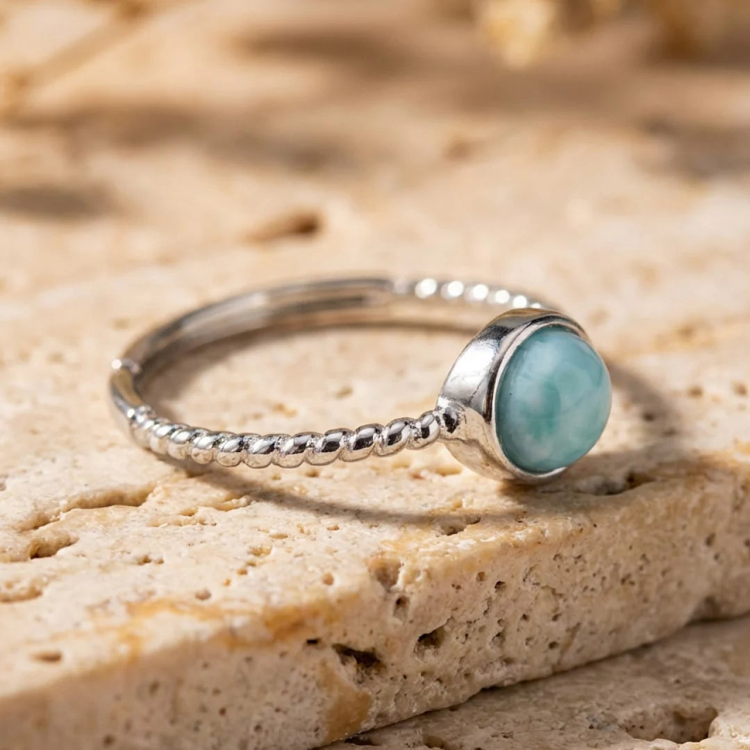 Bague en Pierre de Larimar - Caresse du Pacifique