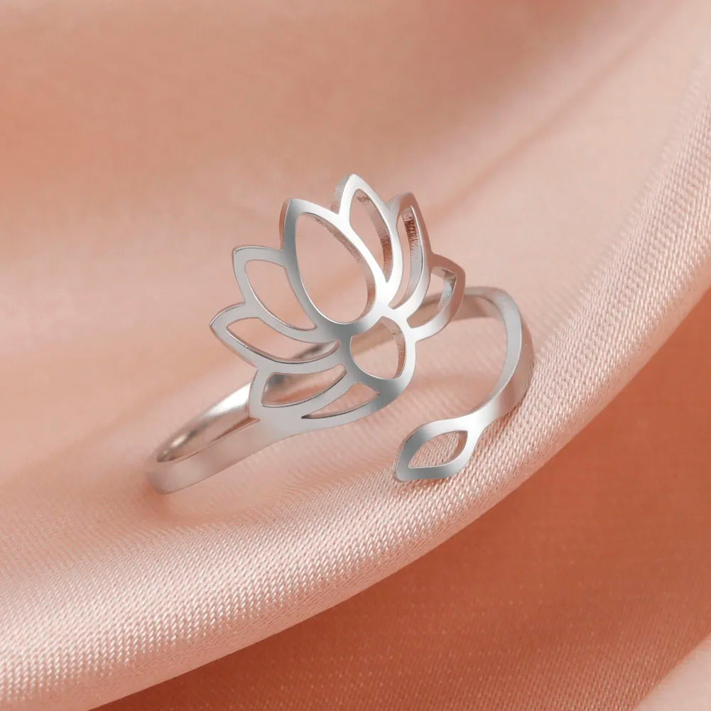 Bague Ajustable "Lotus Sacré"