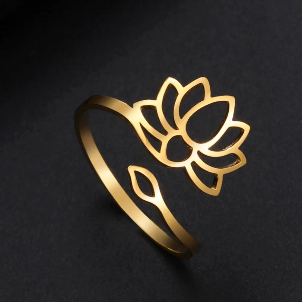 Bague Ajustable "Lotus Sacré"