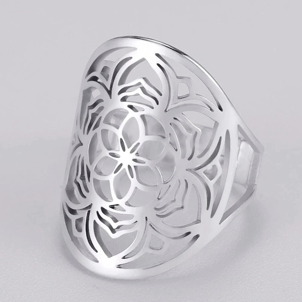 Bague Ajustable "Fleur de Mandala"