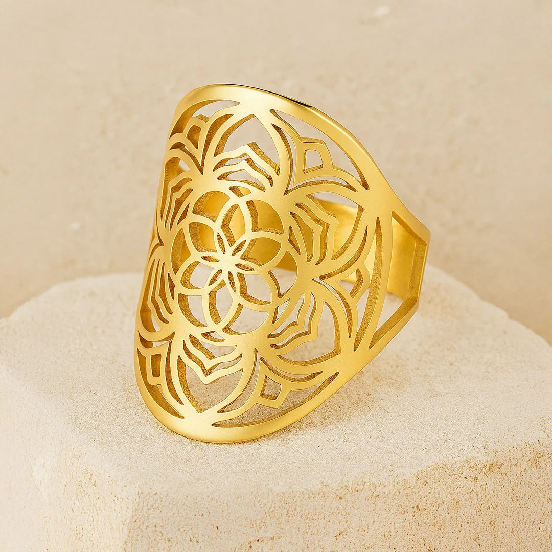 Bague Ajustable "Fleur de Mandala"