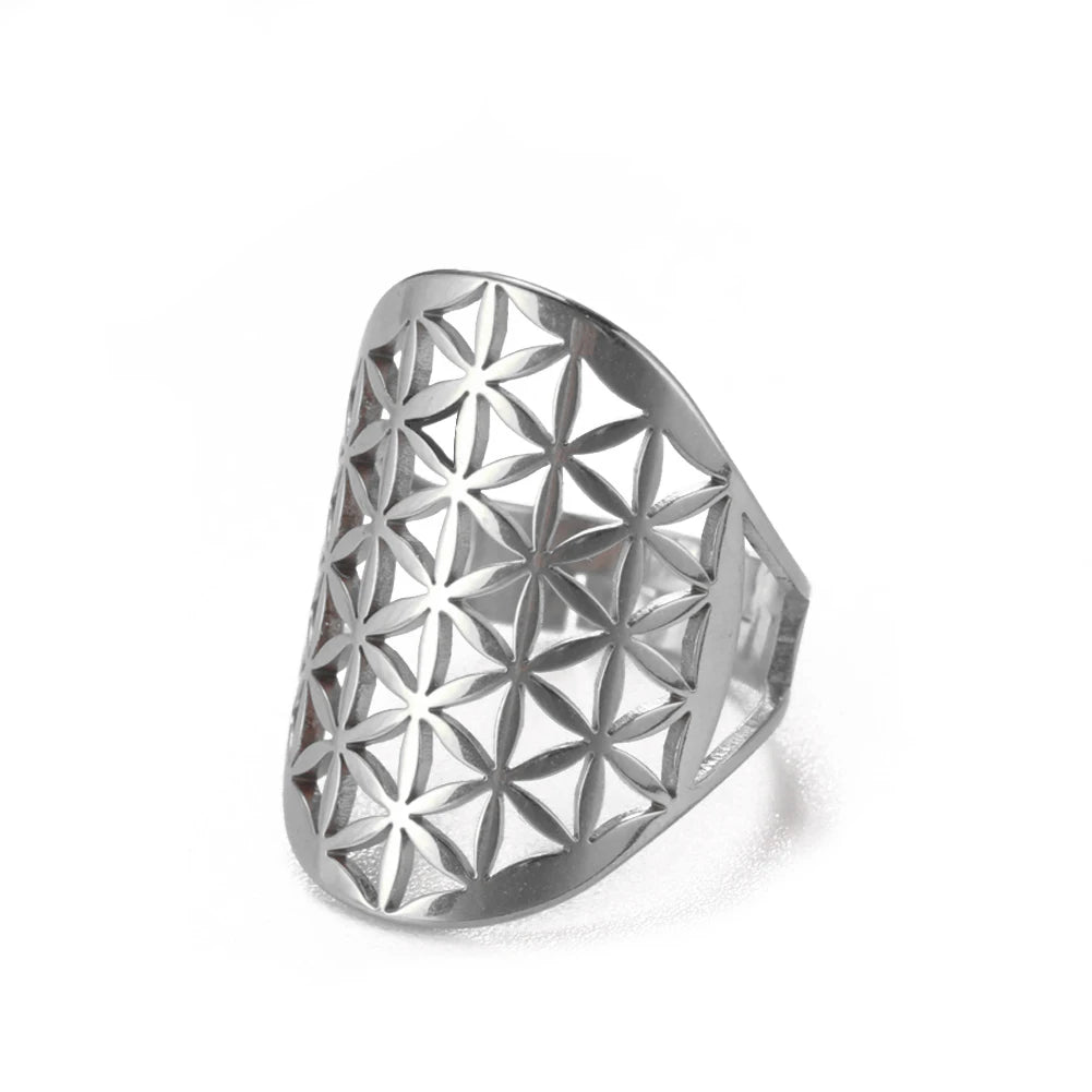 Bague Ajustable "Fleur de Vie"