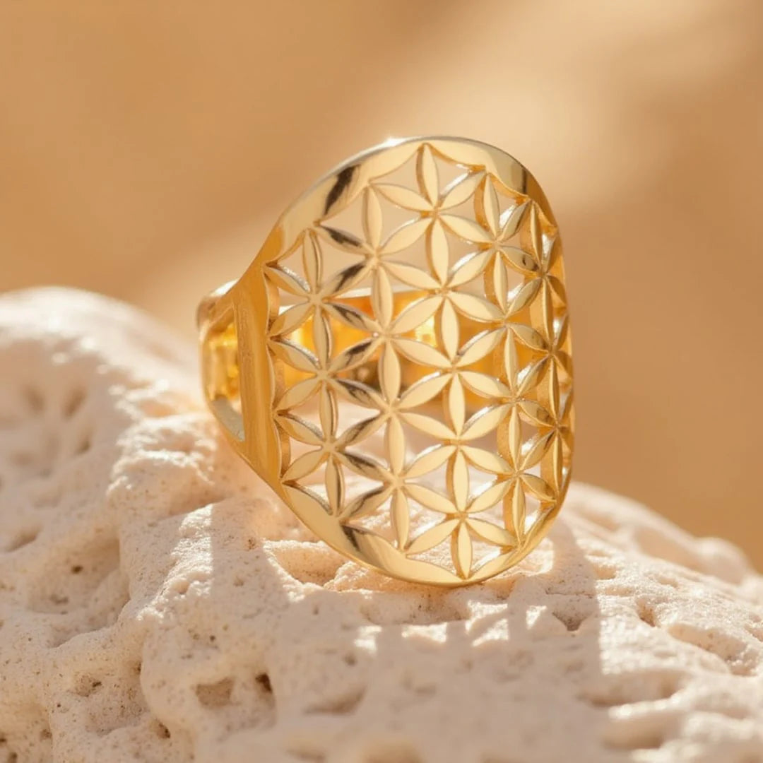 Bague Ajustable "Fleur de Vie"