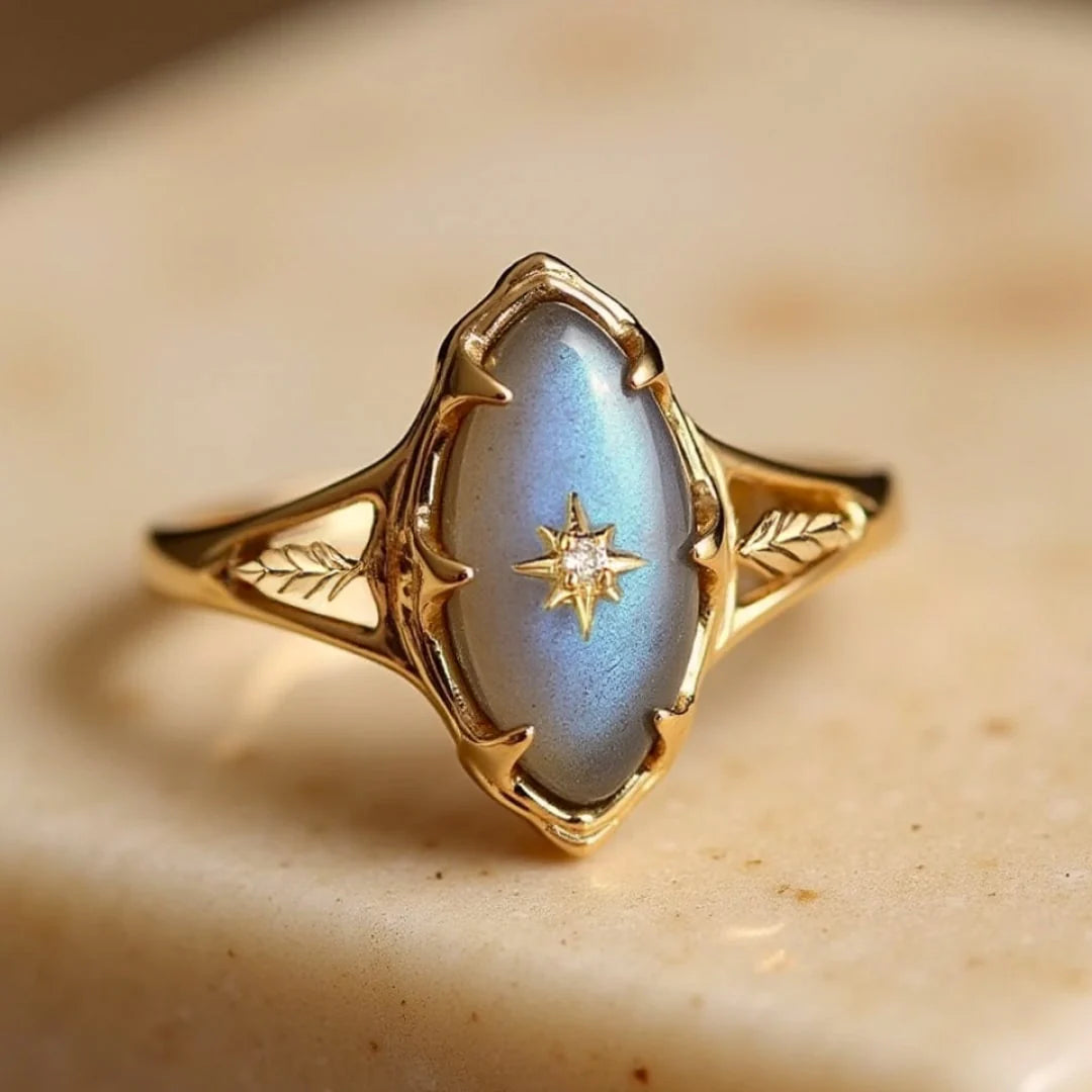 Bague en Labradorite & Argent - Etoile Sereine