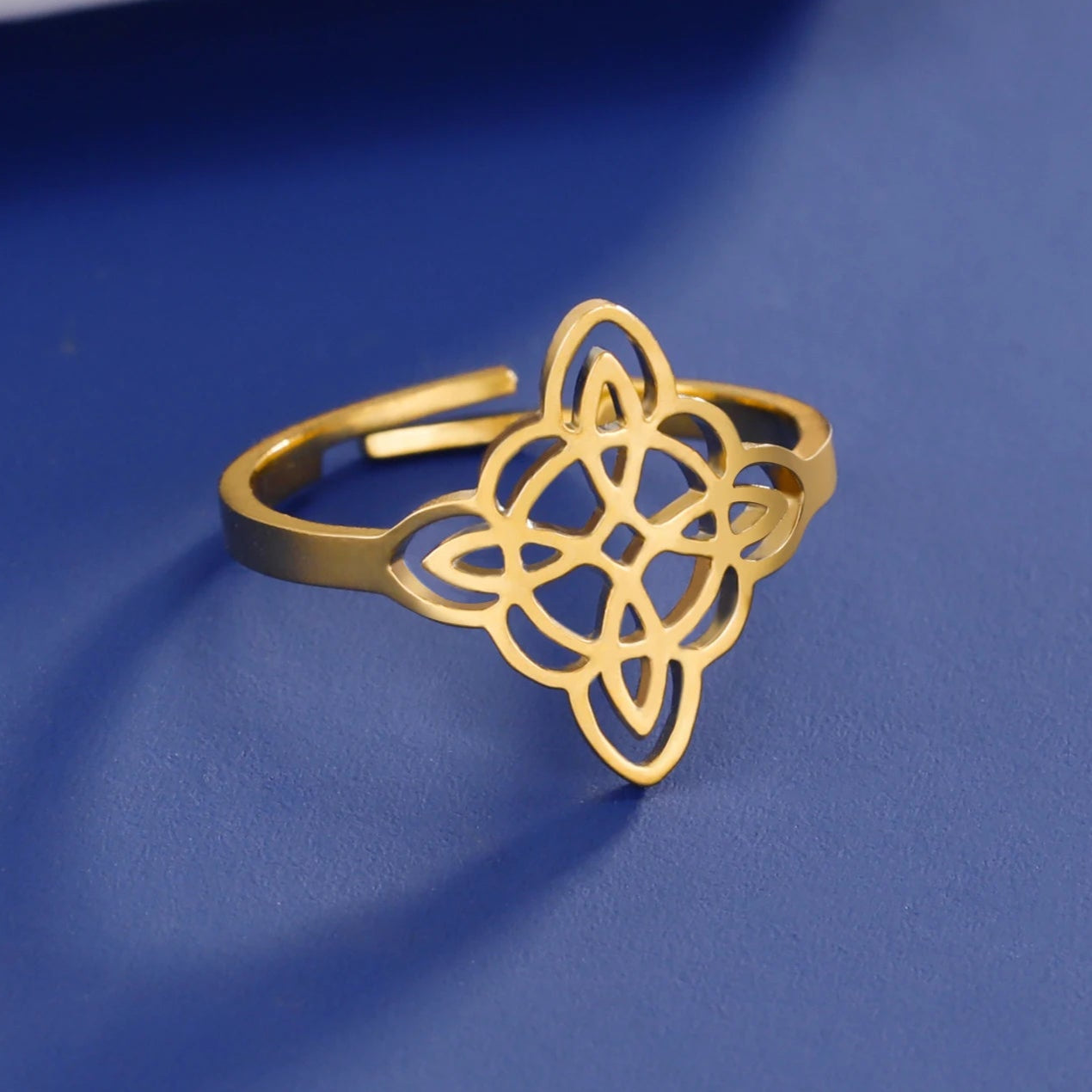 Bague Ajustable "Bouclier Originel" - Noeud de Sorcière