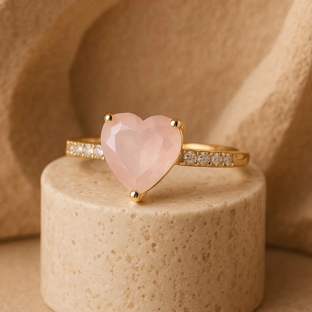 Bague en Quartz Rose - Caresse d’Amour